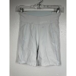 Gymshark Shorts Womens Small White DRY Moisture Management Athletic High Rise